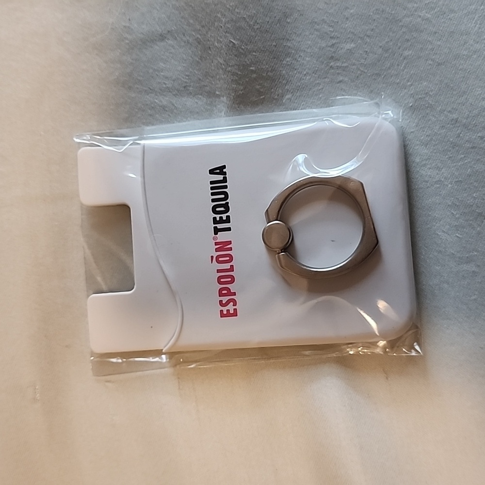 ESPOLON TEQUILA Cellphone Ring Holder with Card Holder Slot NWT